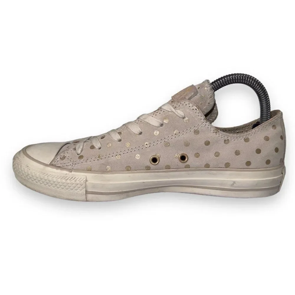 Converse Chuck Taylor All Star Suede Gold Polka Dot‎ Men's 6 Women's 8